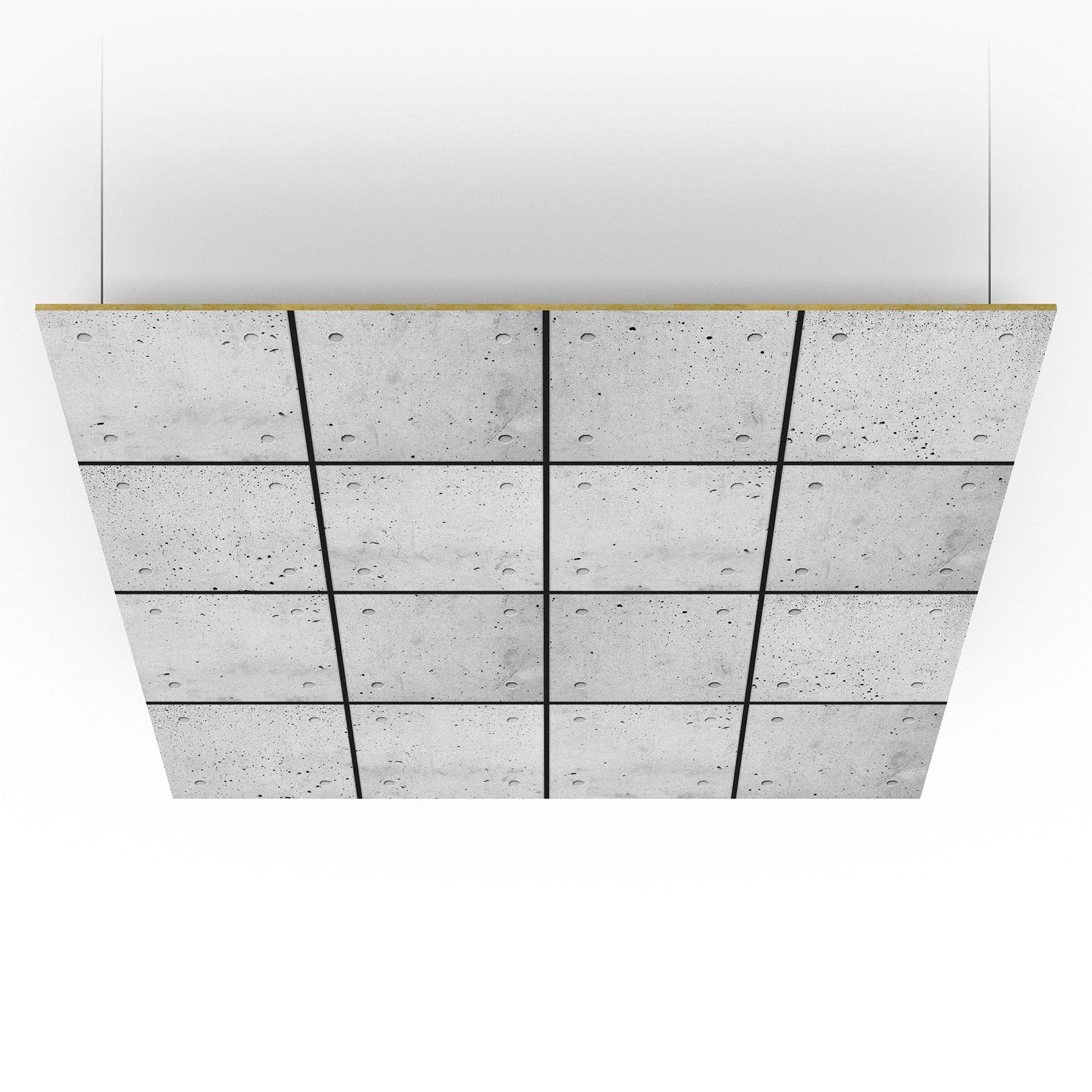 Panele Sufitowe Akustyczne Dekoracyjne Kasetony 60x60cm - Beton 01